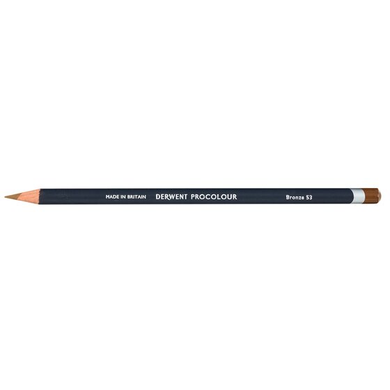 Derwent Procolour Pencil – Bronze 53 | Round-Barrel Colour Pencil for Drawing & Sketching