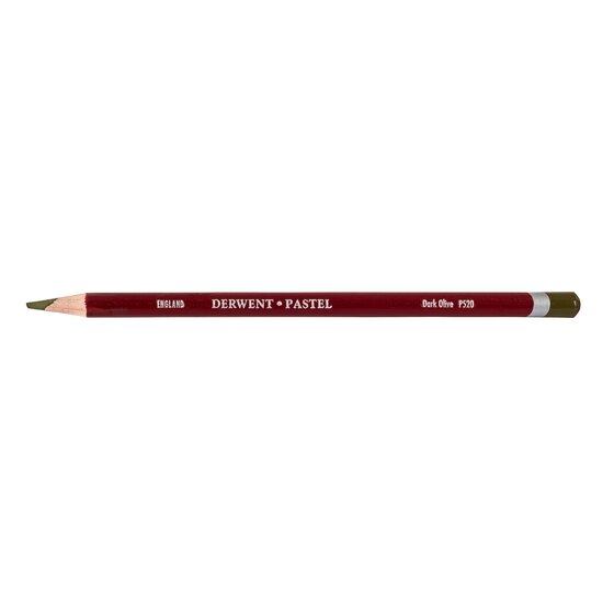 Derwent Pastel Pencil – Dark Olive (P520) | Soft Pastel Colour in a Pencil
