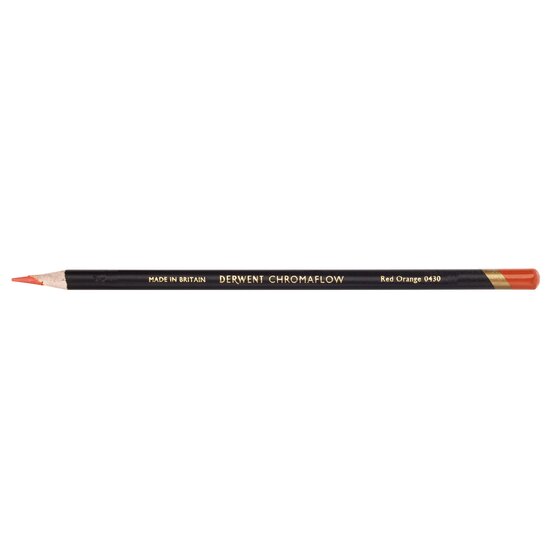 Derwent Chromaflow Pencil – Red Orange | Bold Vibrant Hue, Durable Core