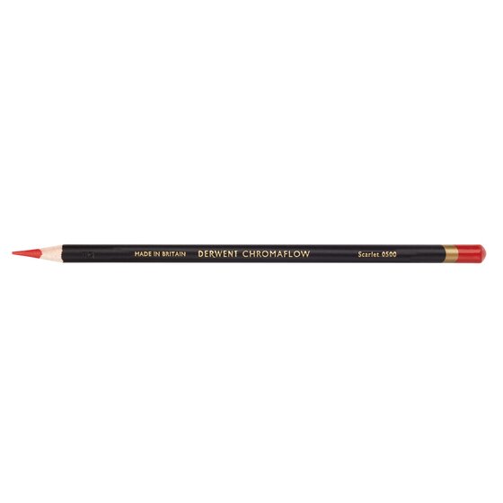Derwent Chromaflow Pencil – Scarlet | Vibrant Blendable Colour for Drawing & Coloring