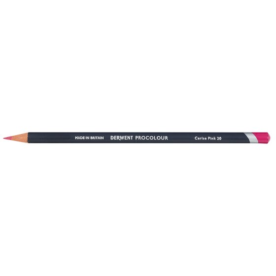 Derwent Procolour Pencil – Cerise Pink 20 | Round Barrel, Highly Pigmented Coloured Pencil for Drawing & Sketching