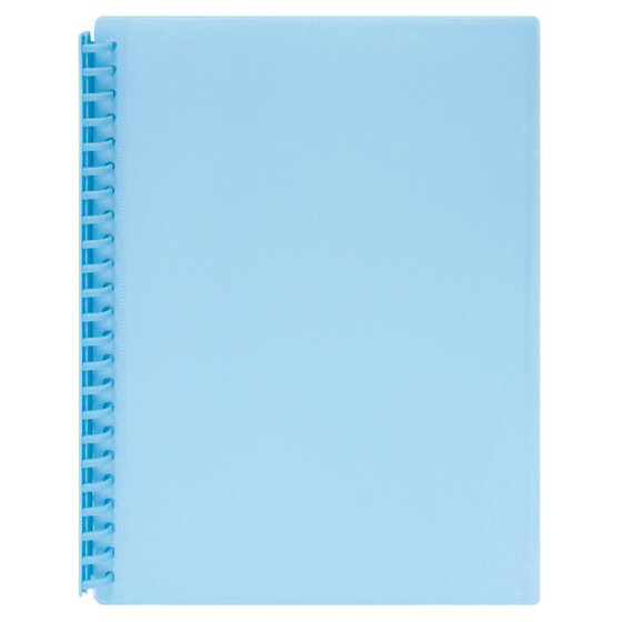 Marbig Clearview A4 Refillable Display Book – 20 Pocket Insert Cover, Pastel Assorted
