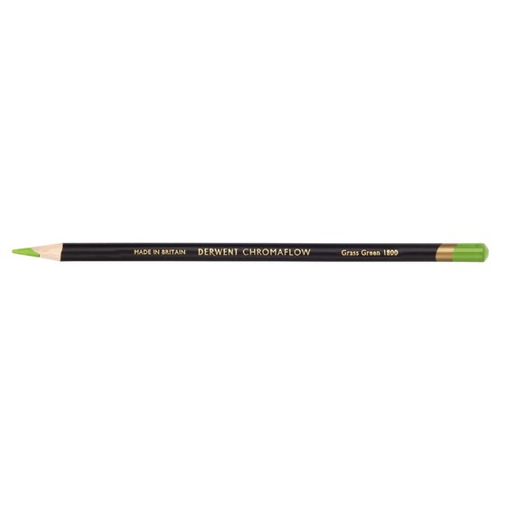 Derwent Chromaflow Pencil – Grass Green | Smooth Blendable Coloured Pencil