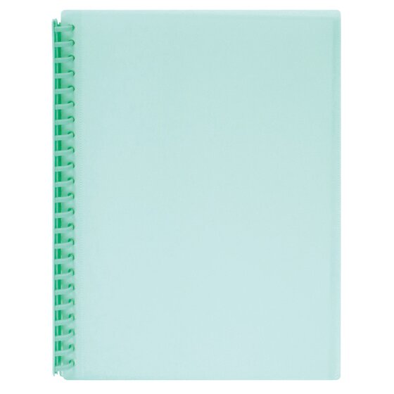 Marbig Clearview Refillable Display Book – 20 Pockets, Pastel Green