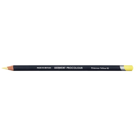 Derwent Procolour Pencil – Primrose Yellow 02 | Oil-Glide Laydown, Round Barrel
