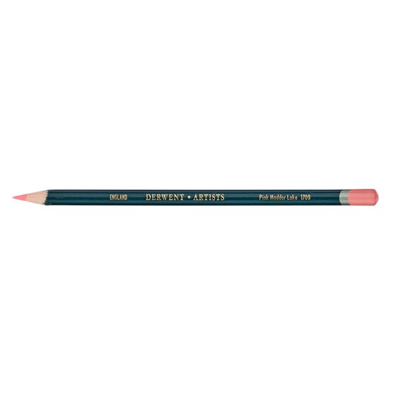 Derwent Artists Pencil Pink Madder Lake 1700 – Round Barrel Colour-Grade Drawing Pencil