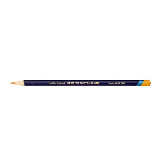 Derwent Inktense Pencil – Sienna Gold (0240) | Water-Soluble Art Pencil for Paper, Fabric, Wood & Ceramic