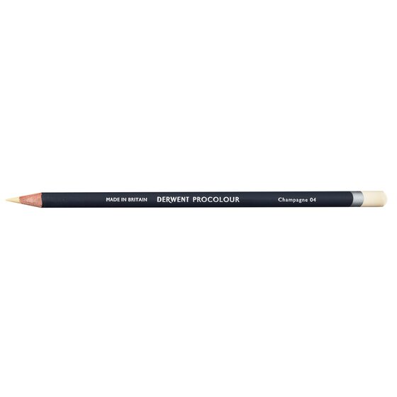 Derwent Procolour Pencil – Champagne 04 | Soft Neutral, Oil-Glide Laydown