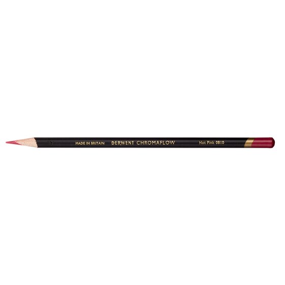 Derwent Chromaflow Pencil – Hot Pink | Vibrant, Blendable Colour for Art & Craft