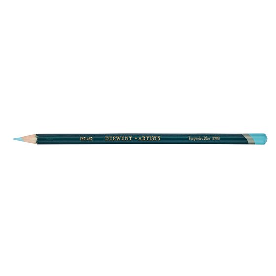 DERWENT Artists Pencil Turquoise Blue 3900 – Round Barrel, Colour Grade