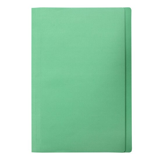 Marbig Manilla Folders – Foolscap, Green Tab, Box of 100
