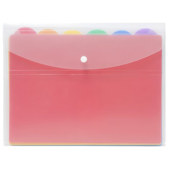 Marbig Document Wallet – 6 Removable Bright Files | Office Filing & Storage