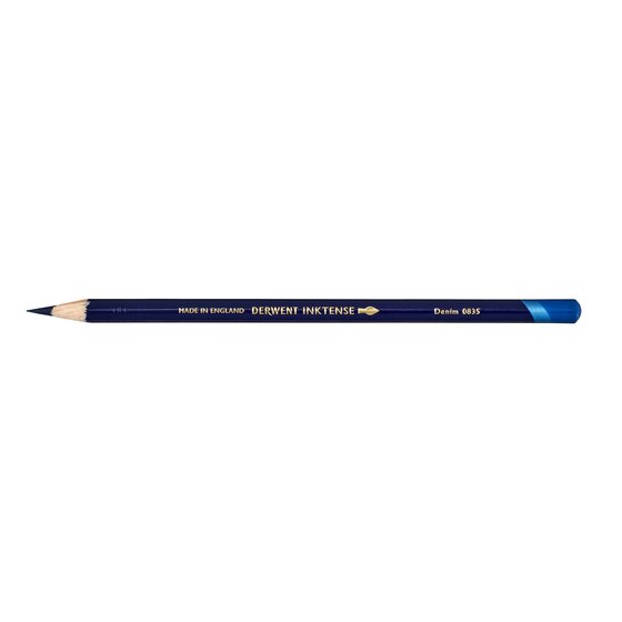 Derwent Inktense Pencil – Denim | Water-Soluble Art Pencil for Paper, Fabric, Wood & Ceramic