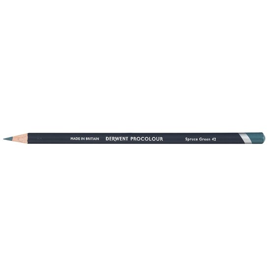 Derwent Procolour Pencil – Spruce Green 42 | Round Barrel, Smudge-Free Finish