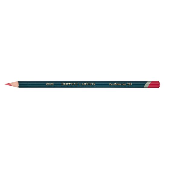 Derwent Artists Pencil – Rose Madder Lake 2100 | Round Barrel Colour-Grade