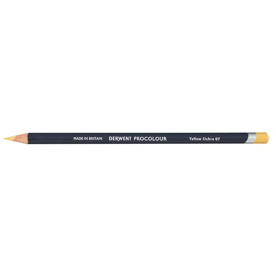 Derwent Procolour Pencil – Yellow Ochre 07 | Warm, Smooth Earth Tone for Drawing & Sketching