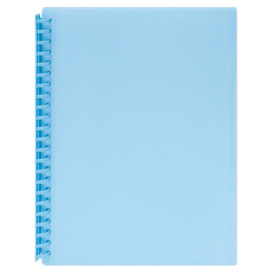 Marbig Clearview Refillable Display Book – 20 Pockets, Pastel Blue