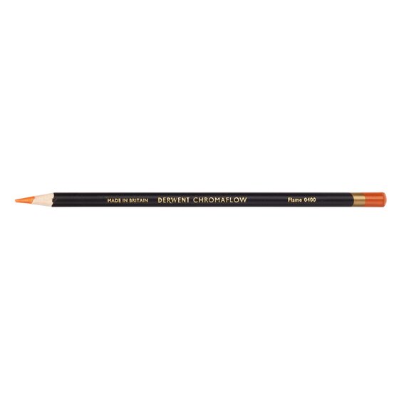 Derwent Chromaflow Pencil – Flame | Vibrant Blendable Colour, Strong Core