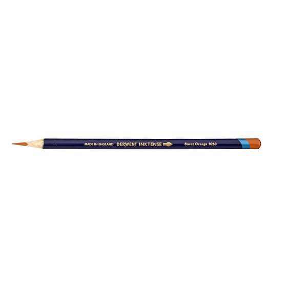 Derwent Inktense Pencil – Burnt Orange (0260) | Water-Soluble Art Pencil for Paper, Fabric, Wood & Ceramic