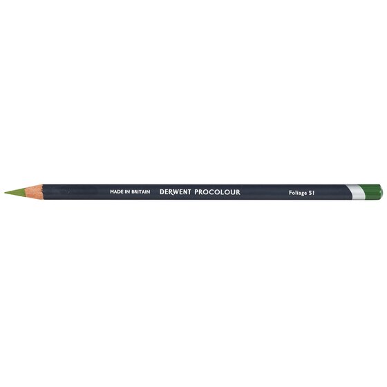 Derwent Procolour Pencil – Foliage 51 | Round-Barrel Colour Pencil for Drawing & Sketching