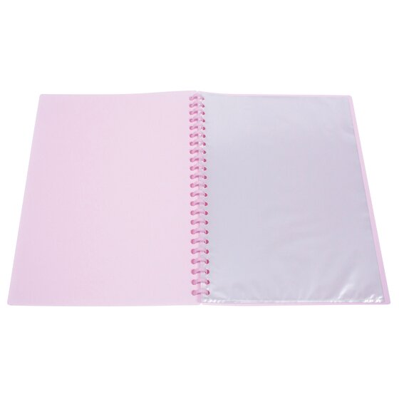 Marbig Refillable Display Book – A4, 20 Pockets, Pink