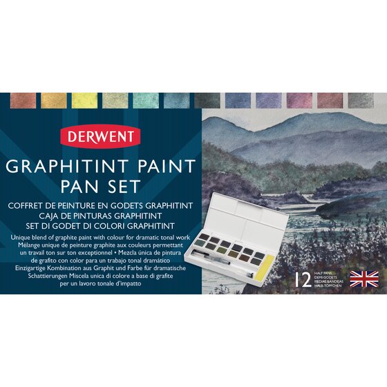 Derwent Inktense Paint Pan Palette – Graphitint Watercolour Set