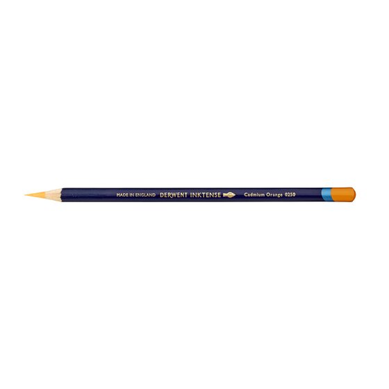 Derwent Inktense Pencil – Cadmium Orange (0250) | Water-Soluble Art Pencil for Paper, Fabric, Wood & Ceramic