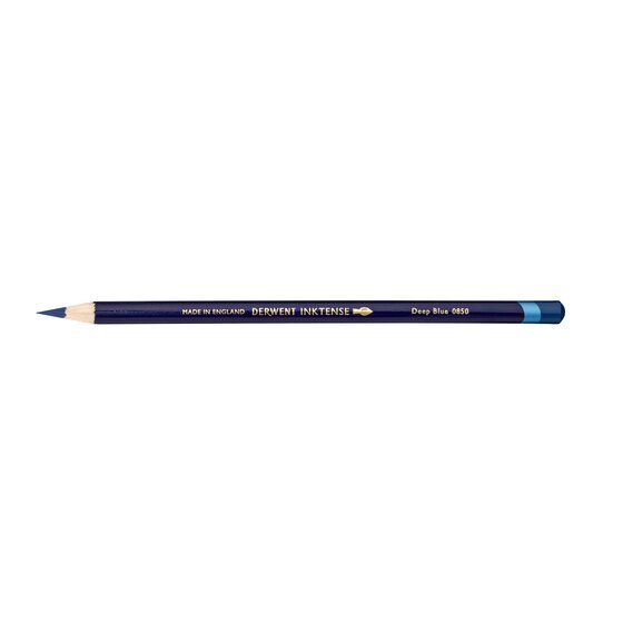 Derwent Inktense Pencil – Deep Blue 0850 | Water-Soluble Drawing & Permanent Ink