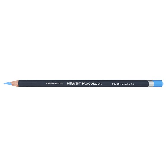 Derwent Procolour Pencil – Mid Ultramarine 30 | Rich Blue, Oil-Glide Laydown