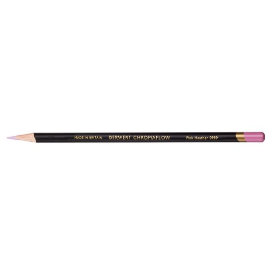 Derwent Chromaflow Pencil – Pink Heather | Soft, Blendable Pink for Art & Craft