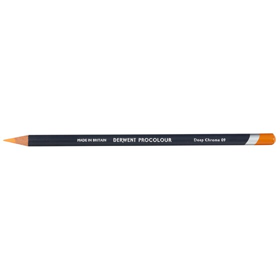 Derwent Procolour Pencil – Deep Chrome 09 | Rich, Smooth Dark Tone for Drawing & Sketching