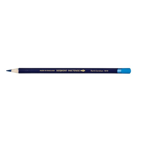 Derwent Inktense Pencil – Dark Cerulean | Water-Soluble Art Pencil for Paper, Fabric, Wood & Ceramic