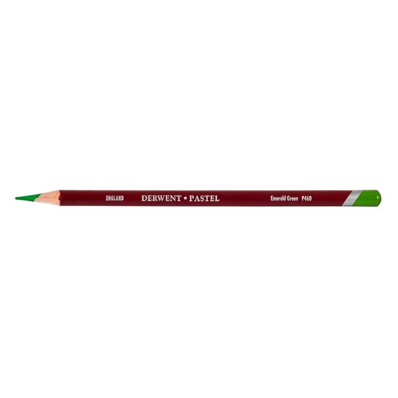 Derwent Pastel Pencil – Emerald Green P460 | Soft Blendable Colour for Drawing & Sketching
