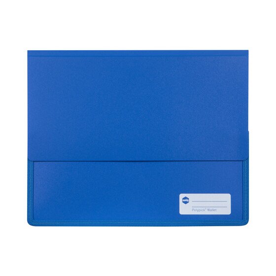 MARBIG POLYPICK A4 HEAVY DUTY DOCUMENT WALLET BLUE