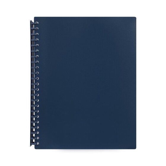 Marbig A4 Refillable Display Book – 20 Pocket – Dark Blue