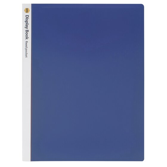 Marbig A4 Display Book – 20 Pockets, Blue Cover (Non-Refillable)