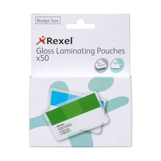 Rexel Laminating Pouch 67x98mm 180 Micron – Pack of 50