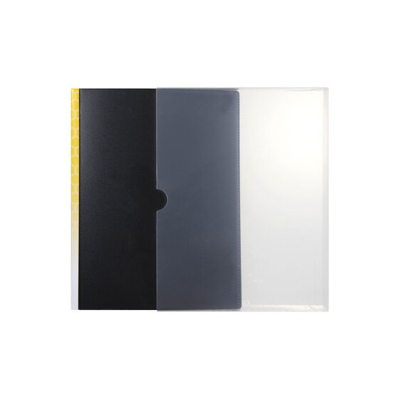 Marbig Clearview A4 Fixed Pocket Display Book | 76 Pockets | Black