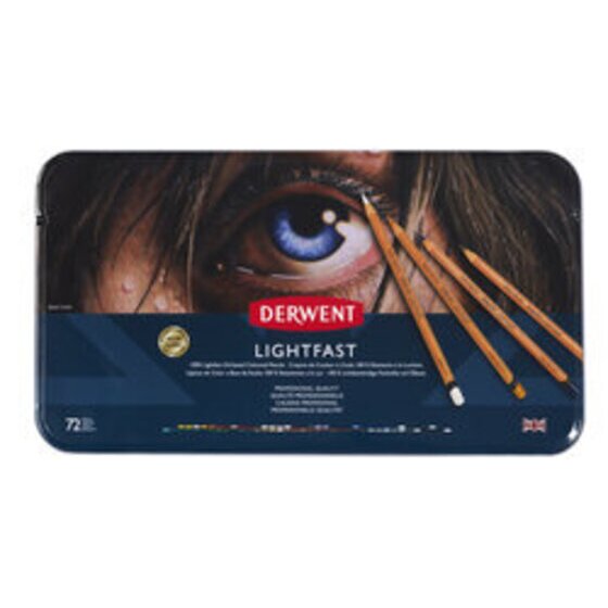 Derwent Lightfast Coloured Pencils – 72-Piece Tin