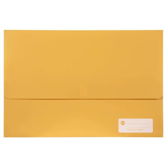 MARBIG POLYPICK FOOLSCAP DOCUMENT WALLET YELLOW