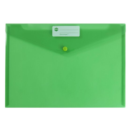 Marbig Doculope A4 Document Wallet – Green | Polypropylene