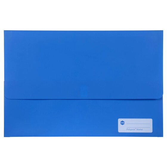 MARBIG POLYPICK FOOLSCAP DOCUMENT WALLET BLUE