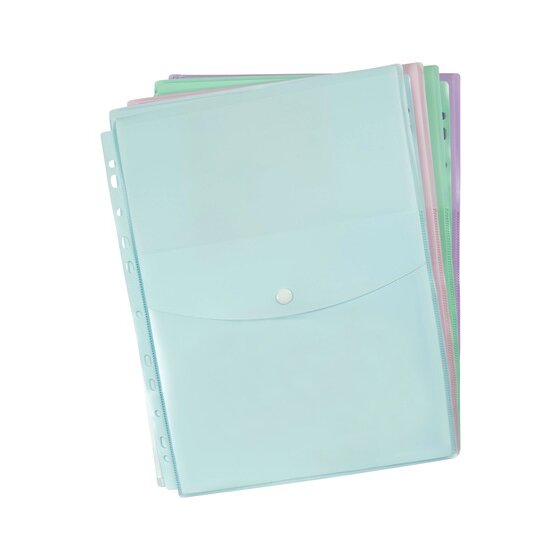 Marbig A4 Top Open Binder Wallet – Pastel Assorted Colours