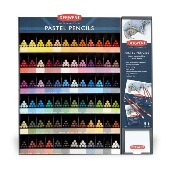 Derwent Pastel Merch Pod – 36 Colours, Smudging & Blending