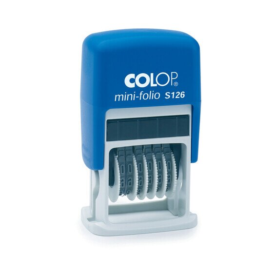 COLOP S126 Mini 6 Band Numberer Stamp – 4mm Black Self-Inking