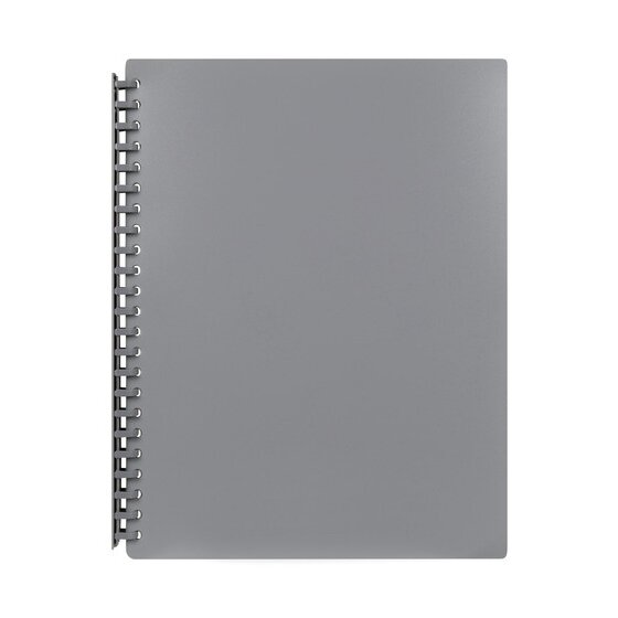 Marbig A4 Refillable Display Book – 20 Pockets – Grey