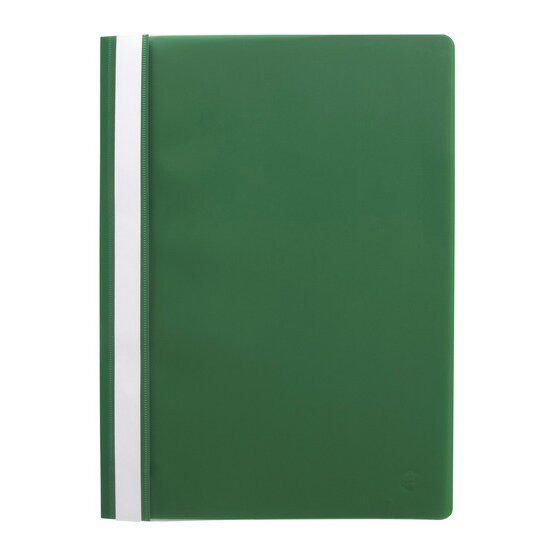 Marbig A4 Economy Flat File – Green | Two-Prong Fastener, Clear Front Cover