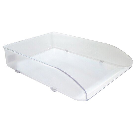 Metro 3461S Document Tray – Snow/Crystal | Stacking Tray for Foolscap & A9