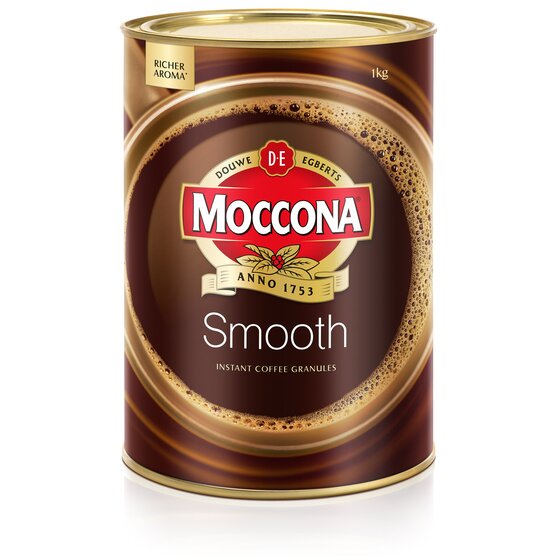 Moccona Smooth Coffee 1kg Can – Mild, Well-Rounded Roast for Office or Home