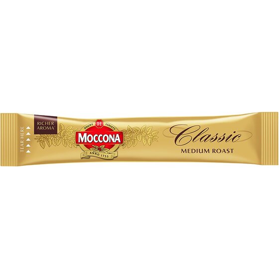 Moccona Classic Medium Coffee Sticks 1.7g – Box of 1000 | Instant Arabica & Robusta Blend